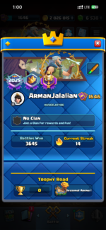 اکانت کلش رویال سطح کلکسیون 1646 کد 103973 - تصویر 2