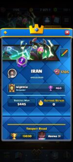 اکانت کلش رویال سطح کلکسیون 1705 کد 104127 - تصویر 2