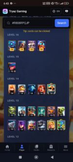 اکانت کلش رویال سطح کلکسیون 1536 کد 104422 - تصویر 3