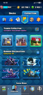 اکانت کلش رویال سطح کلکسیون 1522 کد 105237 - تصویر 5