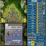 اکانت کلش آف کلنز تاون هال 16 لول ۱۸۴ کد 25495