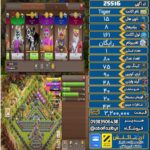 اکانت کلش آف کلنز تاون هال 15 لول 161 کد 25516