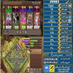 اکانت کلش آف کلنز تاون هال 15 لول 161 کد 25583